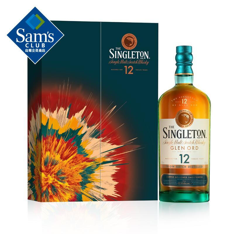 苏格登(Singleton)  英国进口 12年单一麦芽苏格兰威士忌 1升 单一麦芽威士忌 1L 1瓶